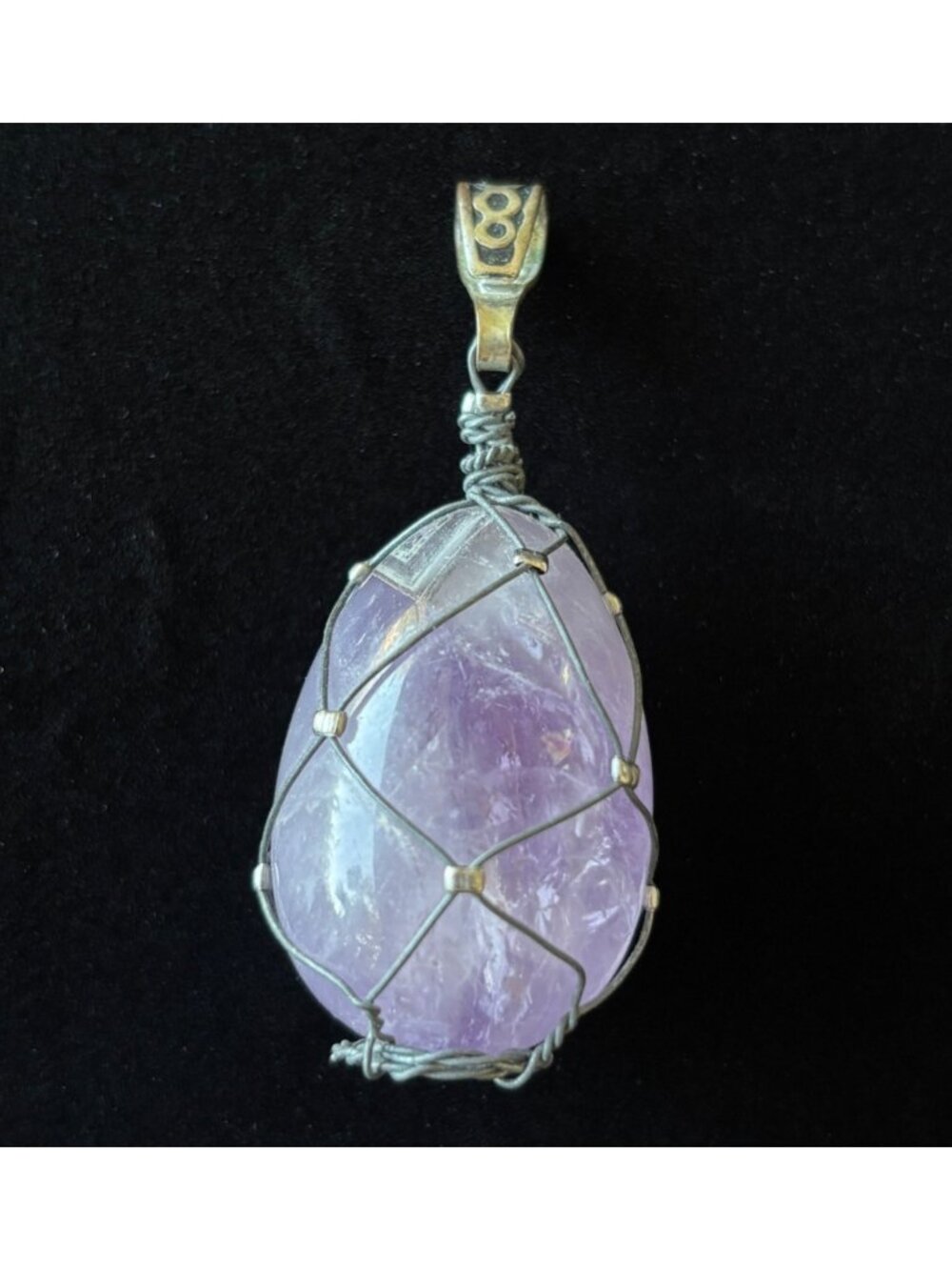 Amethyst Pendant Purple Gemstone Egg